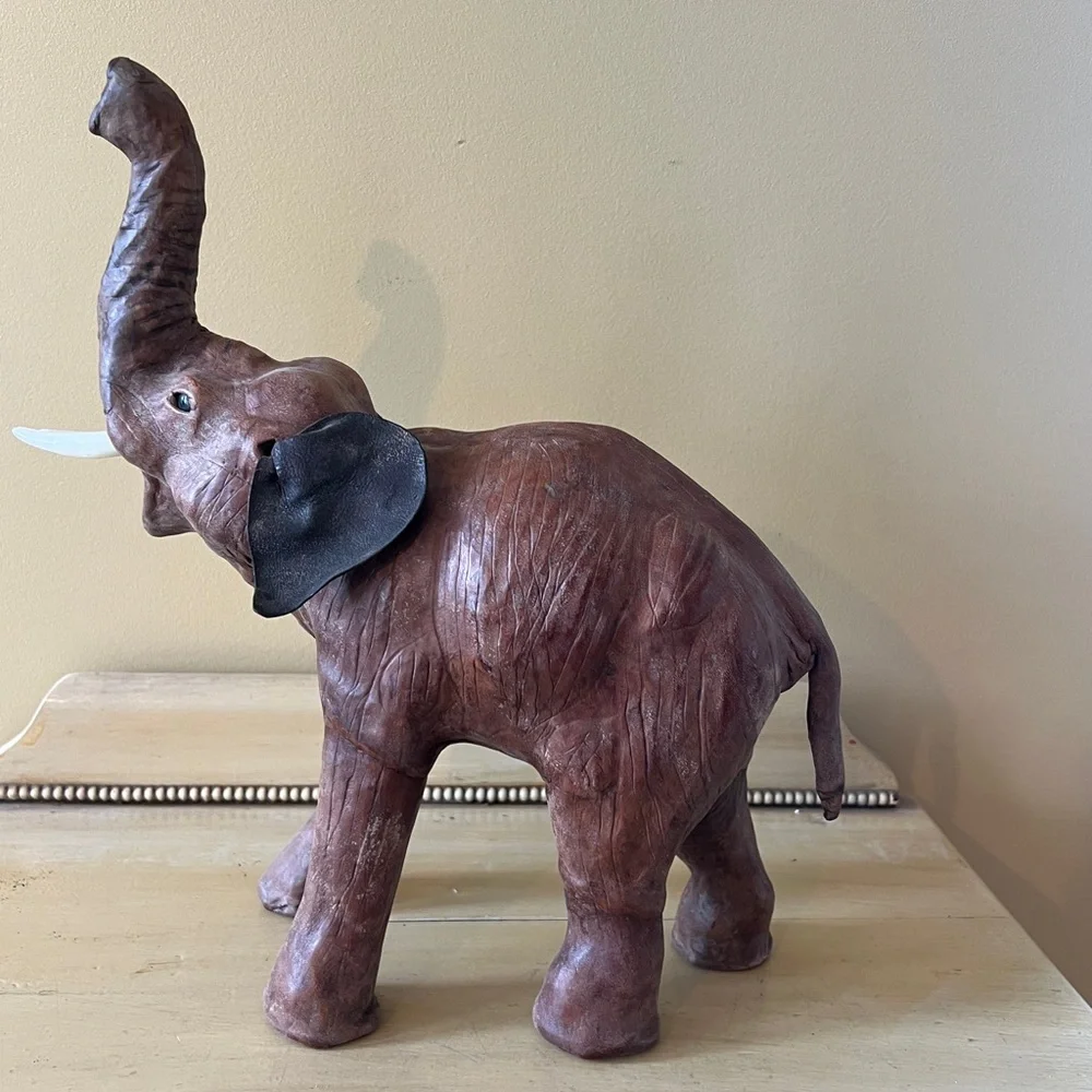 Vintage Leather Elephant